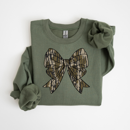 Camo and Bows Crewneck